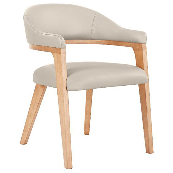 Monitola Fabric Dining Chairs - Beige + Natural