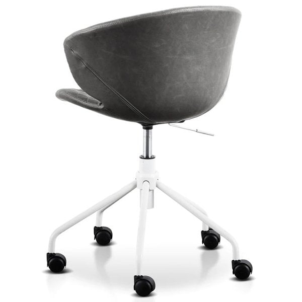 Amos Office Chair - Charcoal with White Base