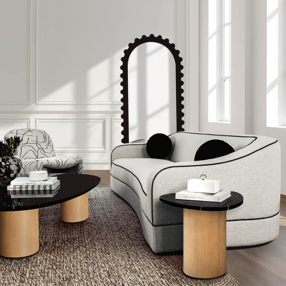 Sarno Marble Side Table - Black