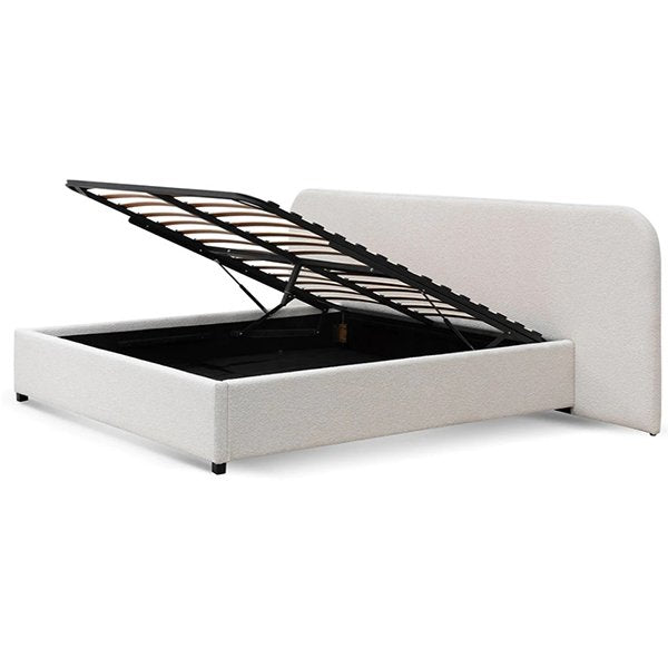 Greta King Sized Bed Frame - Snow Boucle