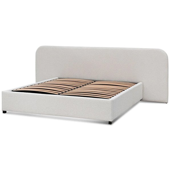 Greta Queen Sized Bed Frame - Snow Boucle