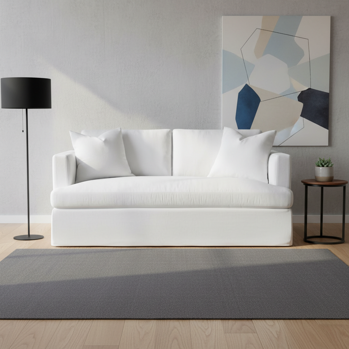 Birkshire 2 Seater Slip Cover Sofa - White Linen