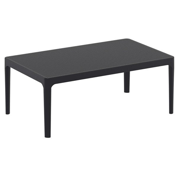 Siesta Sky Commercial Grade Indoor Outdoor Coffee Table 100cm - Black