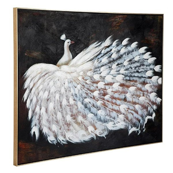 Le Grande Peacock Oil On Canvas Painting