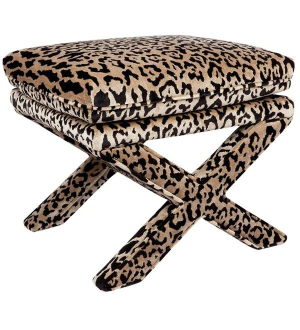 Candace Stool - Leopard Chenille