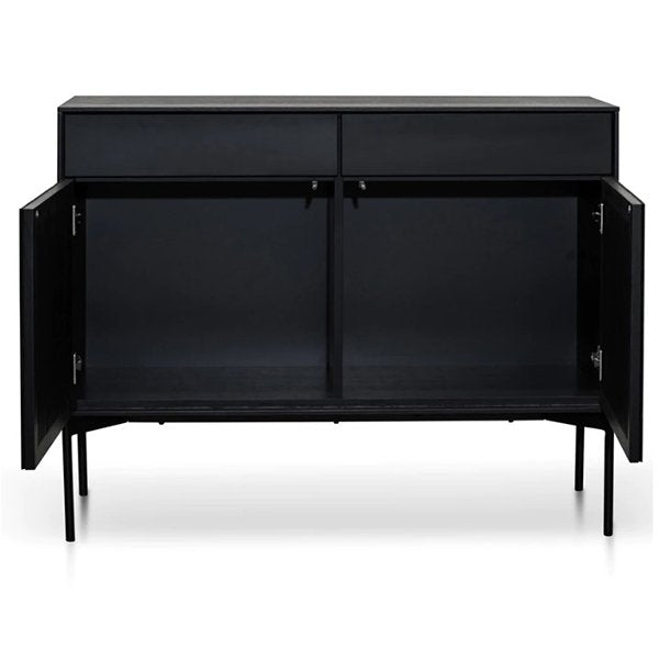 Dahlia 110cm Wooden Sideboard Unit - Black Oak