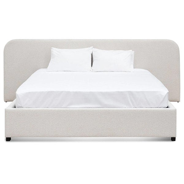 Greta King Sized Bed Frame - Snow Boucle