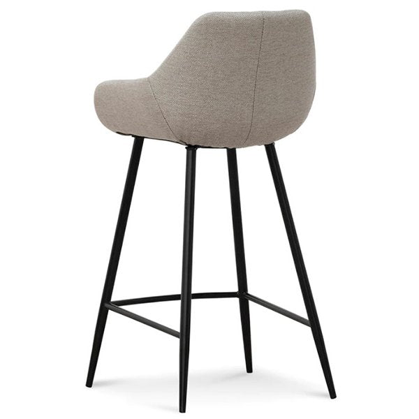 Set of 2 - Cody 68cm Fabric Bar Stool - Beige