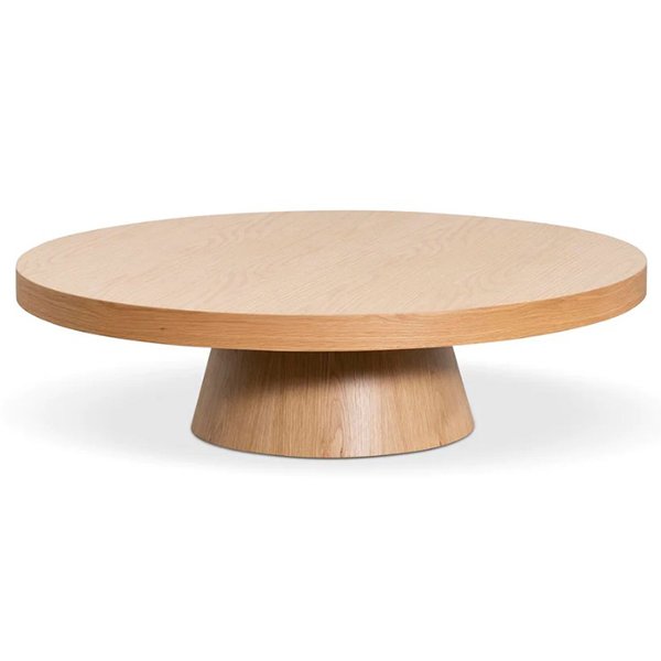 Erna 1.1m Round Coffee Table - Natural Oak