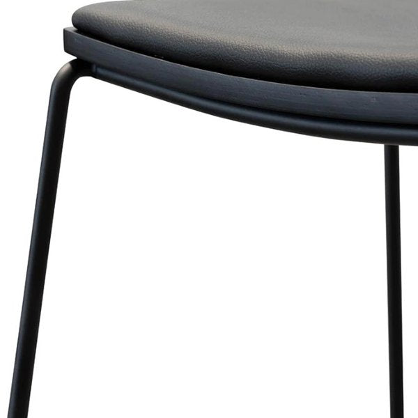 Apollo PU Bar Stool - Full Black