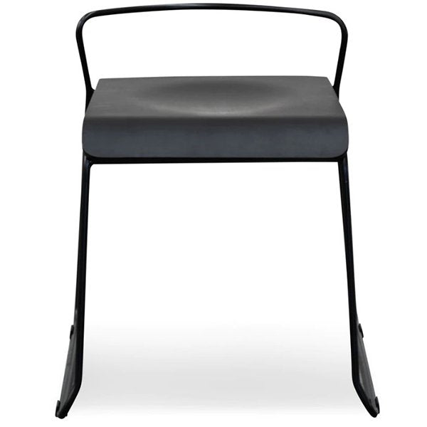 Arturo 45cm Wooden Seat Low Stool - Black