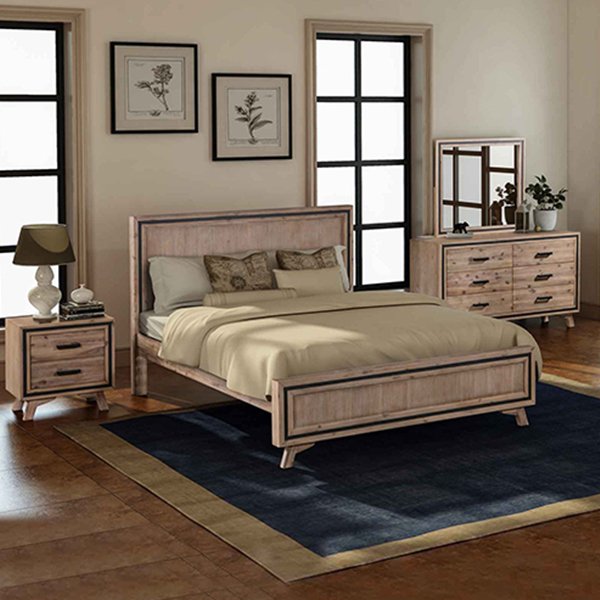 4 Piece Airlie King Bedroom Set with Dresser