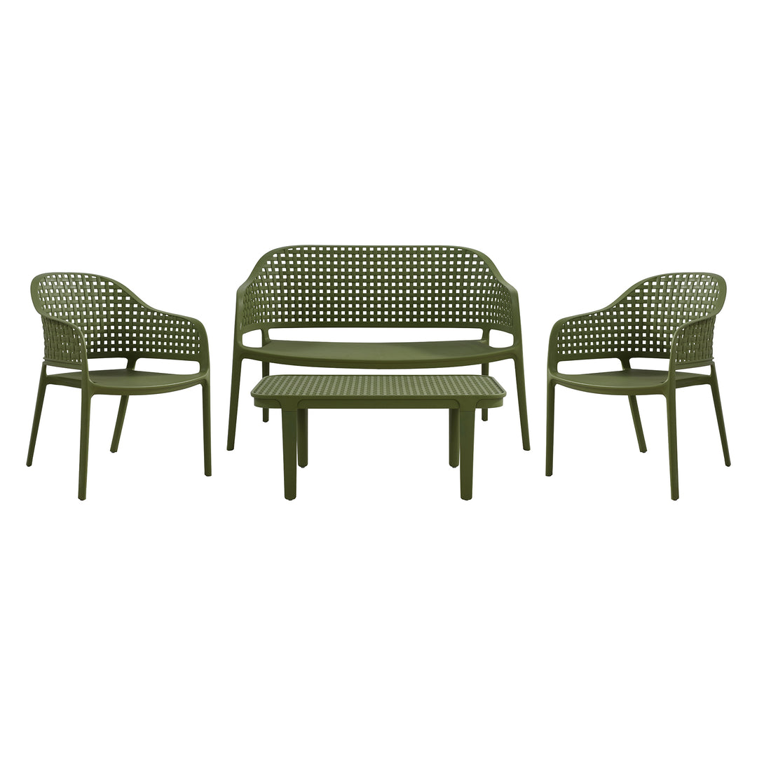 4 Seater Judy Outdoor Lounge Set - Green