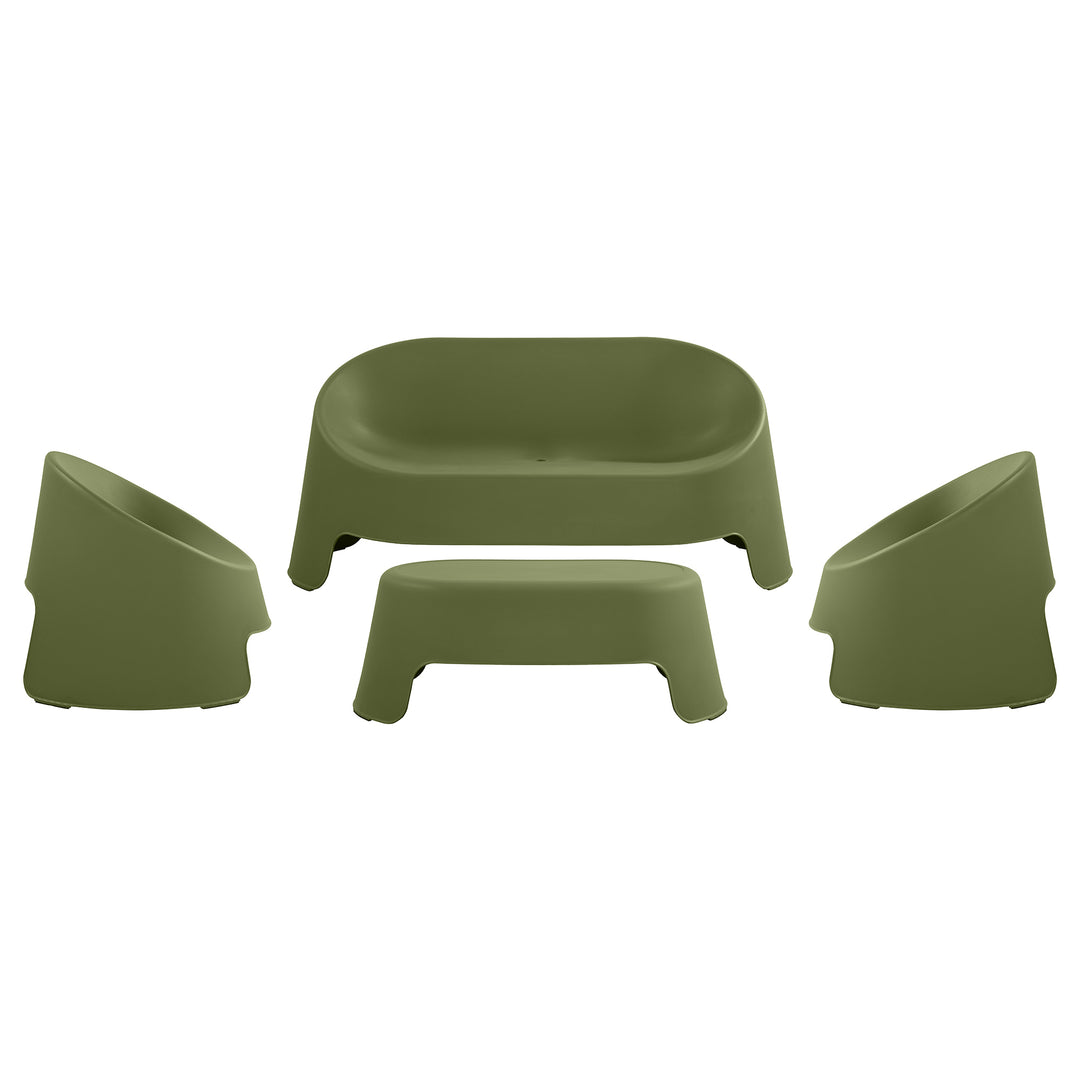 4 Seater Roseanna Outdoor Lounge Set - Green