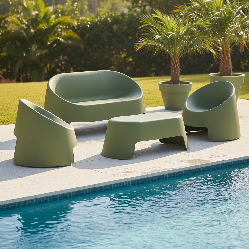 4 Seater Roseanna Outdoor Lounge Set - Green