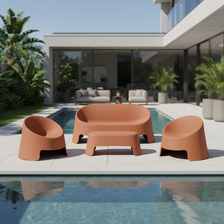 4 Seater Roseanna Outdoor Lounge Set - Peach
