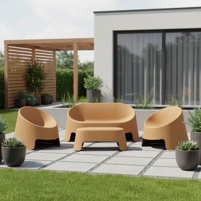 4 Seater Roseanna Outdoor Lounge Set - Yellow