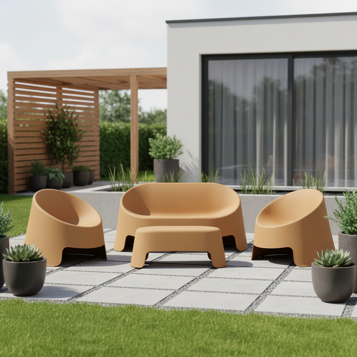 4 Seater Roseanna Outdoor Lounge Set - Yellow