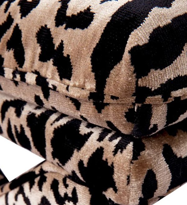 Candace Stool - Leopard Chenille