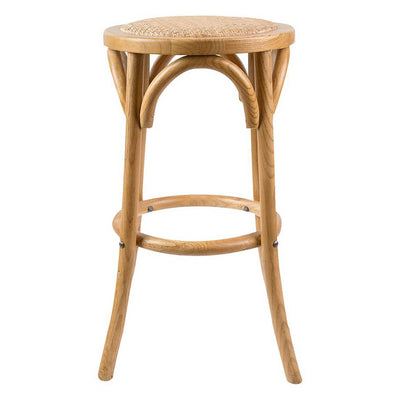 65cm Luca Wood & Rattan Barstool - Natural