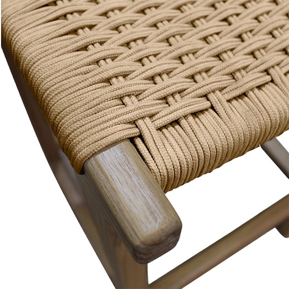 Ellesha 66cm Timber & Nylon Weave Barstool