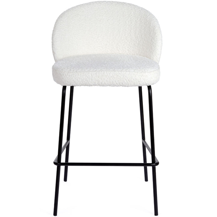 66cm Caius Boucle Barstools (Set of 2) - Ivory