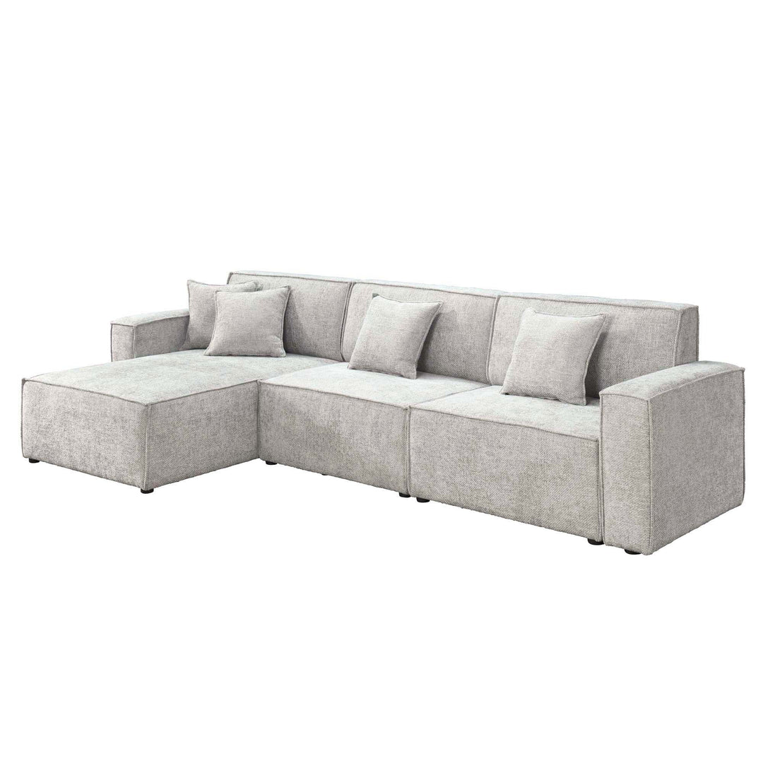 Apartment Fabric Modular Sofa - Pearl
