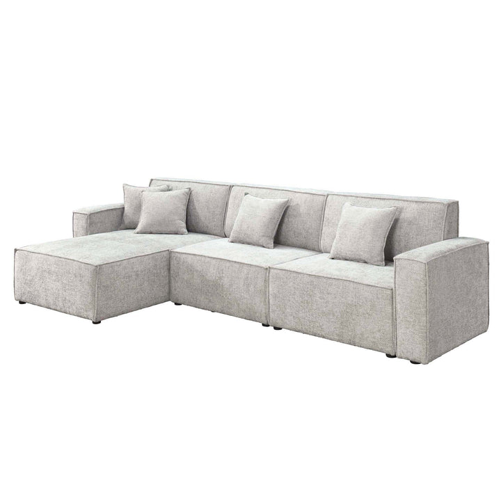 Apartment Fabric Modular Sofa - Pearl