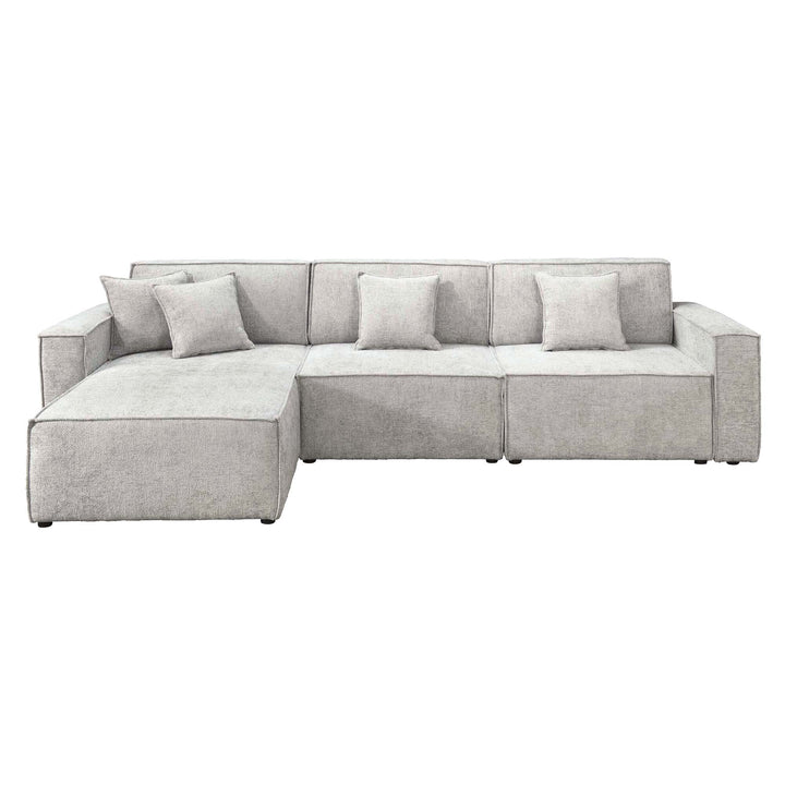 Apartment Fabric Modular Sofa - Pearl