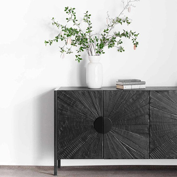 Adaline 1.8m Wooden Buffet Unit - Black