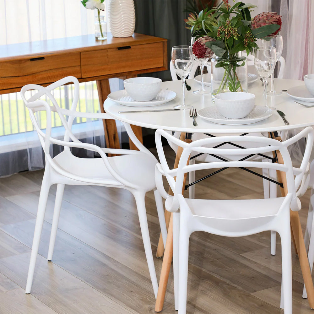 Adele Outdoor Dining Chair - White