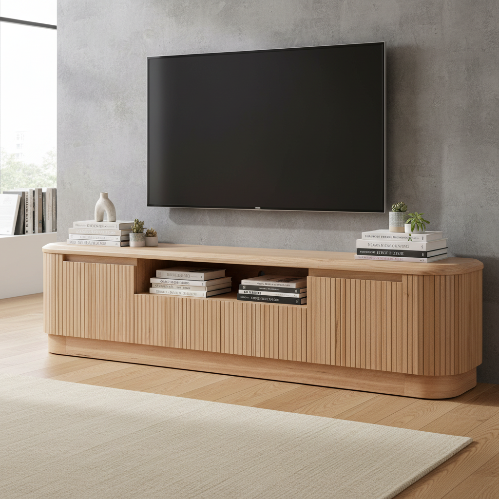Adsila 1.8m TV Entertainment Unit - NZ Natural Ash