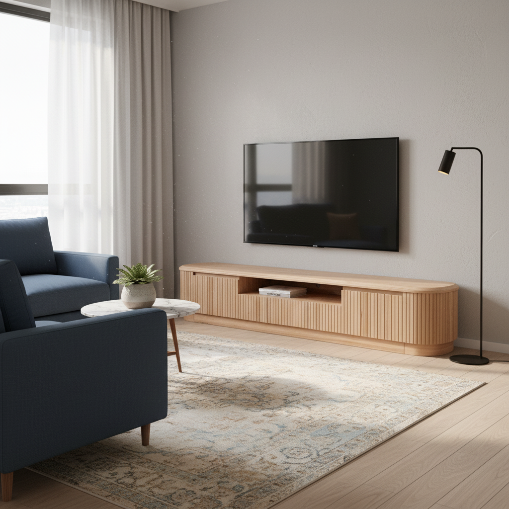 Adsila 2.4m TV Entertainment Unit - NZ Natural Ash