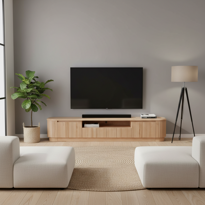 Adsila 2.4m TV Entertainment Unit - NZ Natural Ash