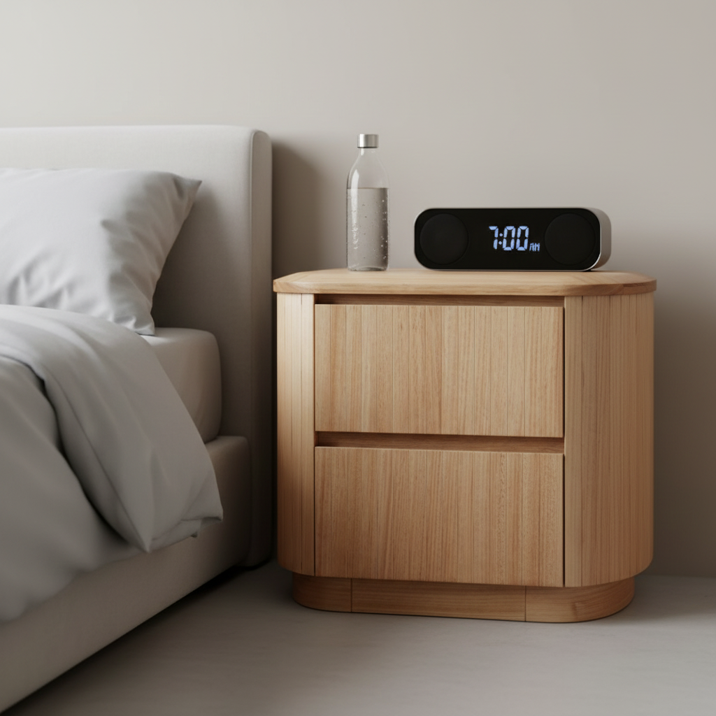 Adsila 2 Drawer Bedside - NZ Natural Ash