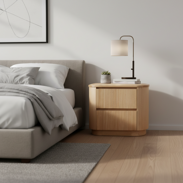 Adsila 2 Drawer Bedside - NZ Natural Ash