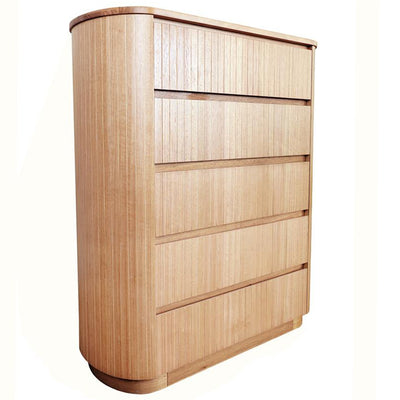 Adsila 5 Drawer Tallboy - NZ Natural Ash