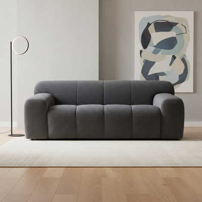 Aero Fabric 2 Seater Sofa - Graphite