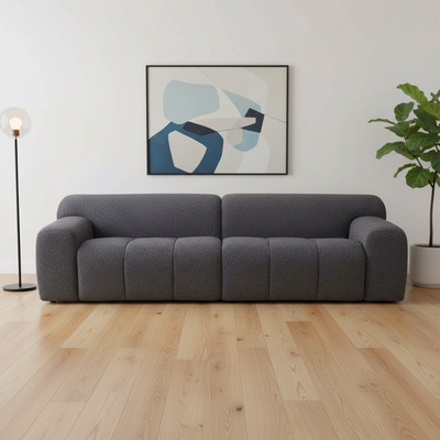 Aero Fabric 3 Seater Sofa - Graphite