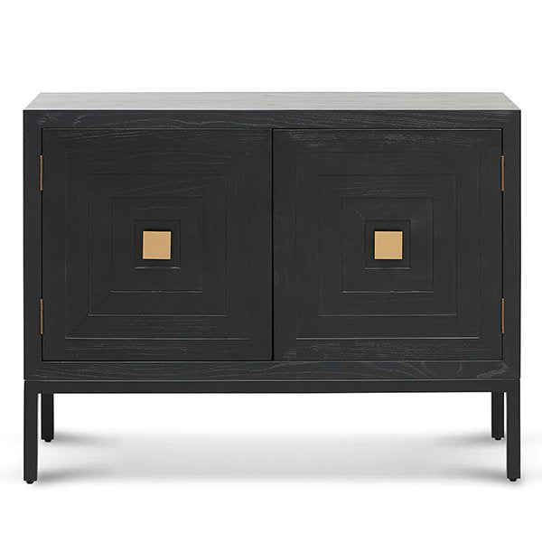 Aiden 1.08m Elm Sideboard Unit - Full Black