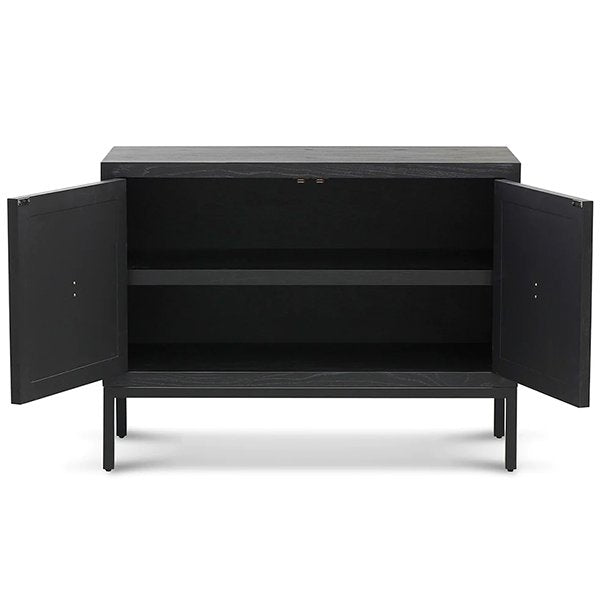 Aiden 1.08m Elm Sideboard Unit - Full Black