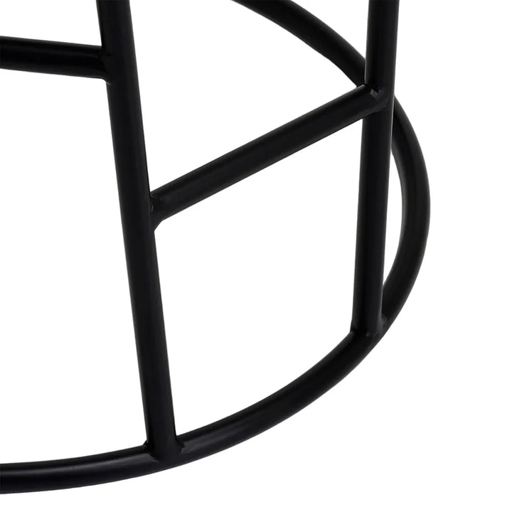 Aiden Black Steel Kitchen Stool - Mulberry Velvet