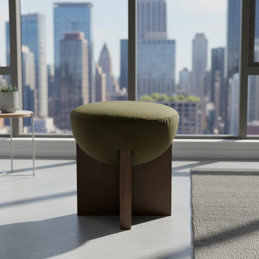 Aiden Stool - Velvet Moss