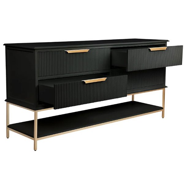 Aimee 4 Drawer Chest - Black