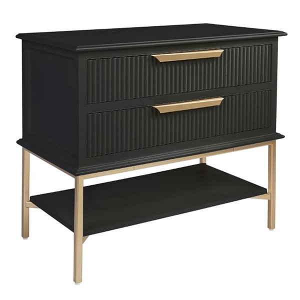 Aimee Bedside Table - Large Black