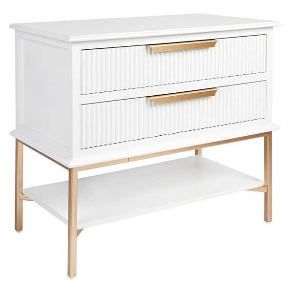 Aimee Bedside Table - Large White