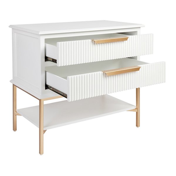 Aimee Bedside Table - Large White