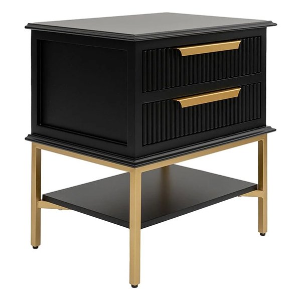 Aimee Bedside Table - Small Black