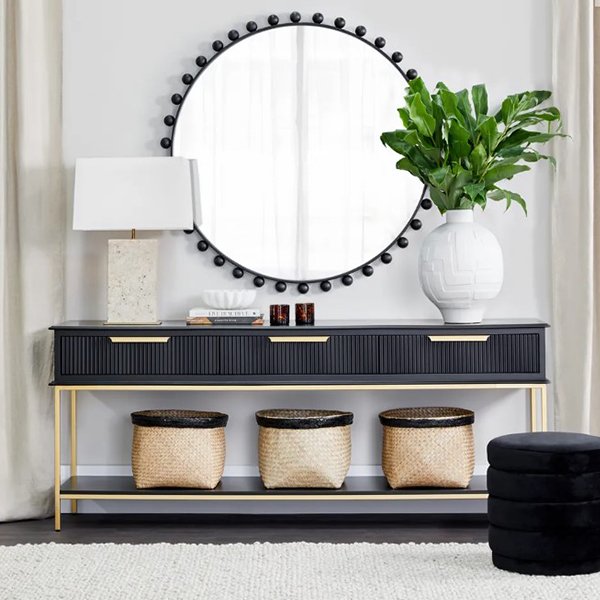 Aimee Console Table - Large Black