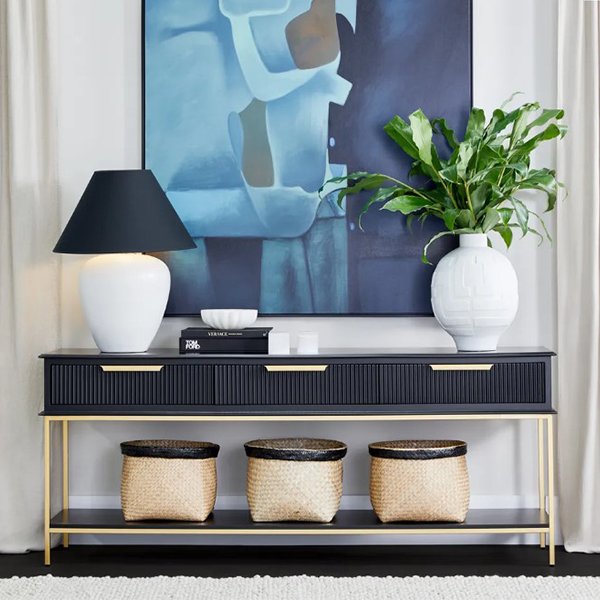 Aimee Console Table - Large Black